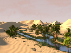 the long oasis in blender 3D-Modell