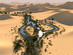 the long oasis in blender 3D Model