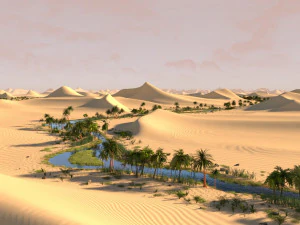 the long oasis in blender 3D Model