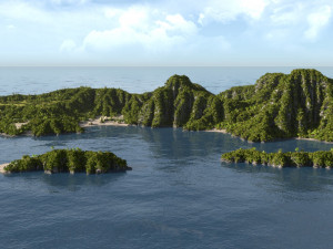 green island in blender 3D 모델