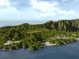 green island in blender 3D 모델