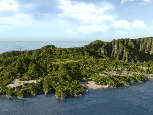 green island in blender 3D Model