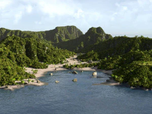 green island in blender 3D Model