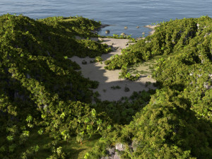 green island in blender 3D 모델