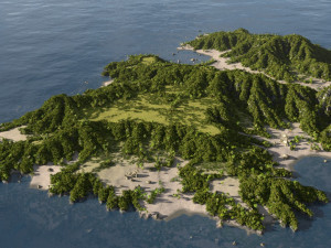 green island in blender 3D 모델