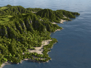 green island in blender 3D 모델