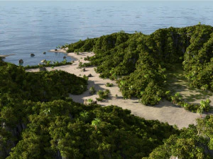 green island in blender 3D Model