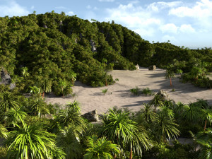 green island in blender 3D 모델
