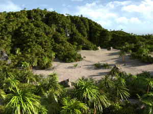 green island in blender 3D Model