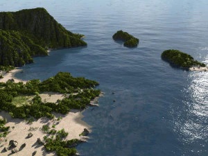 green island in blender 3D Model
