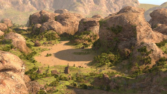 rocky terrain in blender 3D 모델 .c4d .max .obj .3ds .fbx .stl .blend 