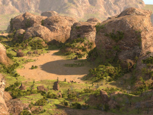 rocky terrain in blender 3D 模型