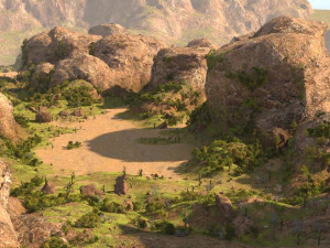 terrain rocheux dans un mixeur Modèle 3D