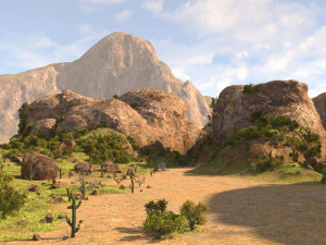 rocky terrain in blender 3D Model