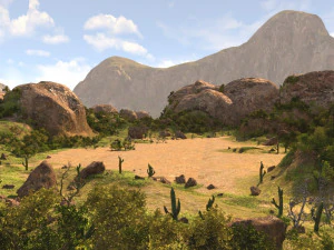 rocky terrain in blender 3D Model