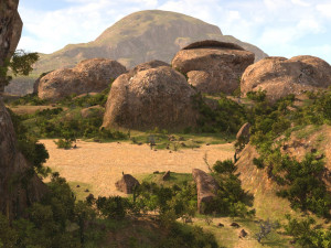 rocky terrain in blender 3D 모델