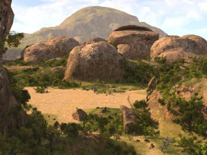 rocky terrain in blender 3D Model