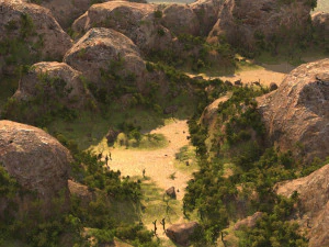 rocky terrain in blender 3D Model