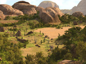 rocky terrain in blender 3D Model