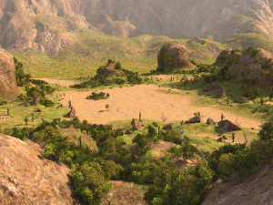 rocky terrain in blender 3D Model