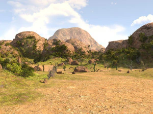 rocky terrain in blender 3D Model