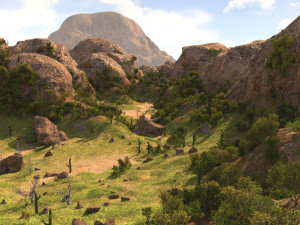 rocky terrain in blender 3D 모델