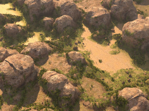 rocky terrain in blender 3D 모델