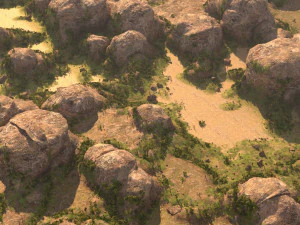 rocky terrain in blender 3D Model