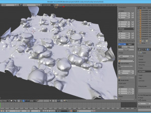 rocky terrain in blender 3D 모델