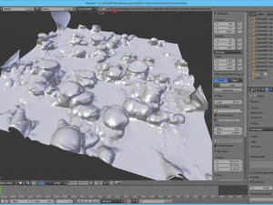 rocky terrain in blender 3D Model