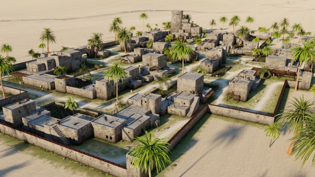 desert village in blender 3D-Modell .c4d .max .obj .3ds .fbx .stl .blend 