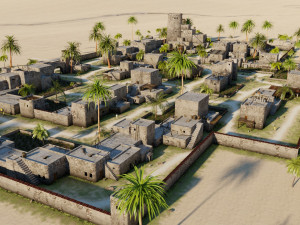 desert village in blender Modèle 3D