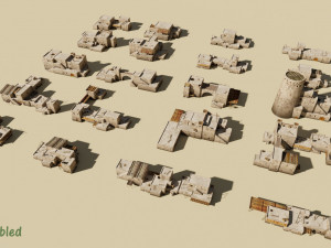 desert village in blender 3D-Modell