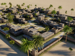 desert village in blender 3D-Modell