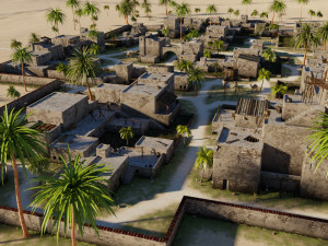 desert village in blender 3D-Modell