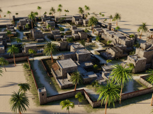 desert village in blender 3D-Modell
