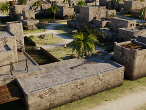 desert village in blender 3D-Modell
