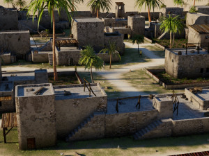 desert village in blender 3D-Modell