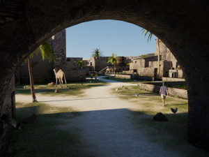 desert village in blender 3D-Modell