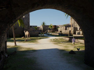 desert village in blender 3D Model