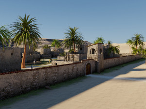 desert village in blender 3D-Modell