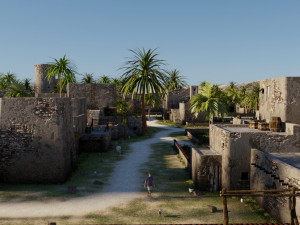 desert village in blender 3D-Modell