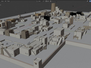 desert village in blender 3D-Modell