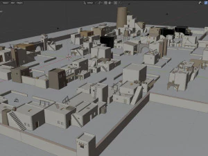 desert village in blender 3D Model