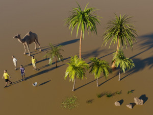 desert village in blender 3D-Modell