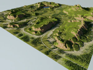 map002 nizinny w blenderze Model 3D