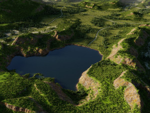 map002 lowland in blender 3D 모델