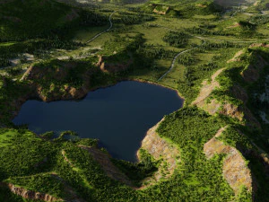 map002 lowland in blender 3D Model