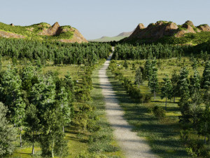 map002 lowland in blender 3D 모델
