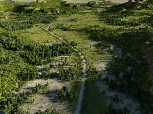 map002 lowland in blender 3D 모델